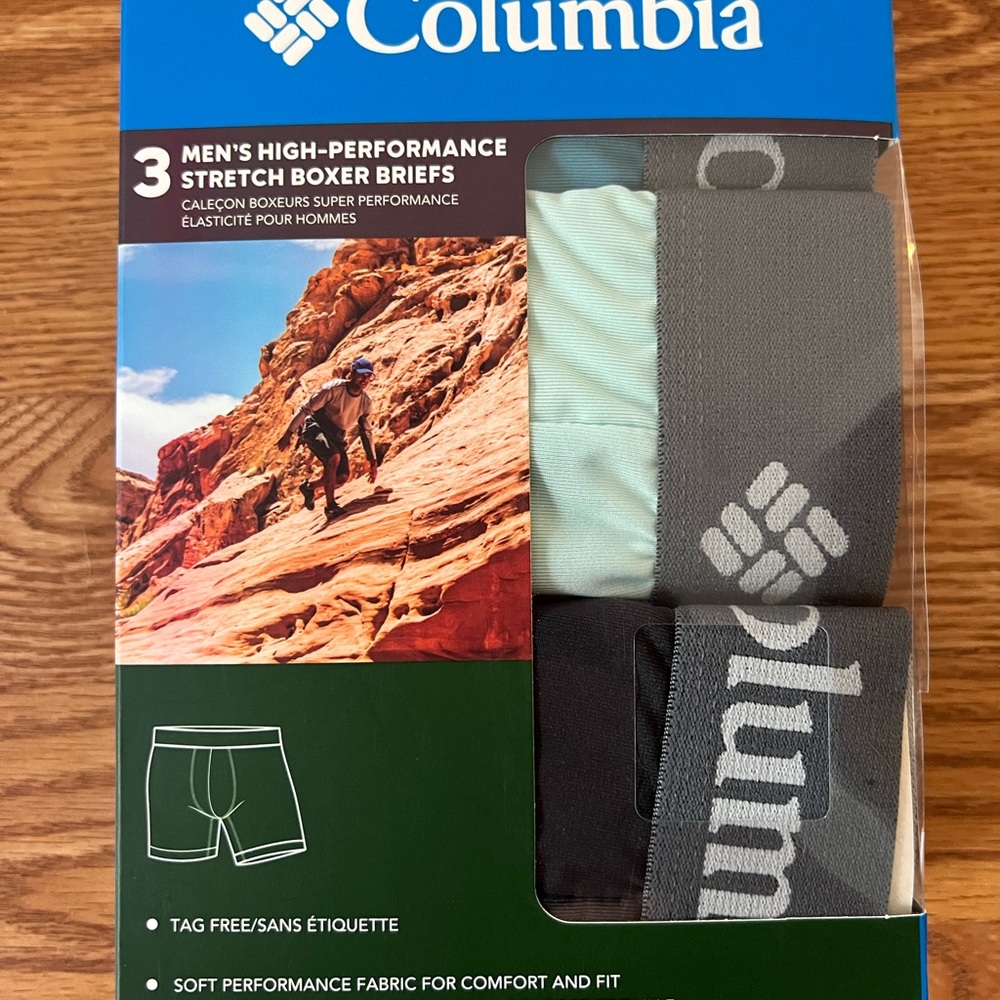 Mens Columbia boxer briefs 3 pack